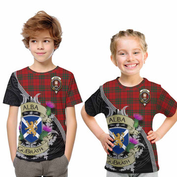 MacNab (McNab) Tartan Family Crest Kid T-Shirt Lion Rampant Royal Thistle Shield Celtic Inspired