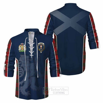 Tartan Vibes Clothing MacNab (McNab) Tartan Ghillie Kilt Shirt with Family Crest and Lion Rampant Vibes Sport Style