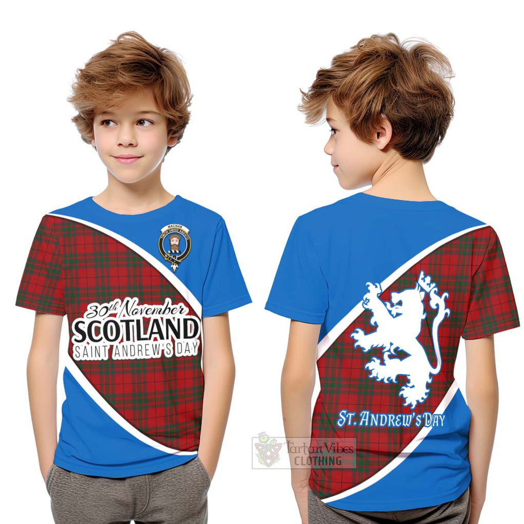 Tartan Vibes Clothing MacNab (McNab) Family Crest Tartan Kid T-Shirt Celebrate Saint Andrew's Day in Style