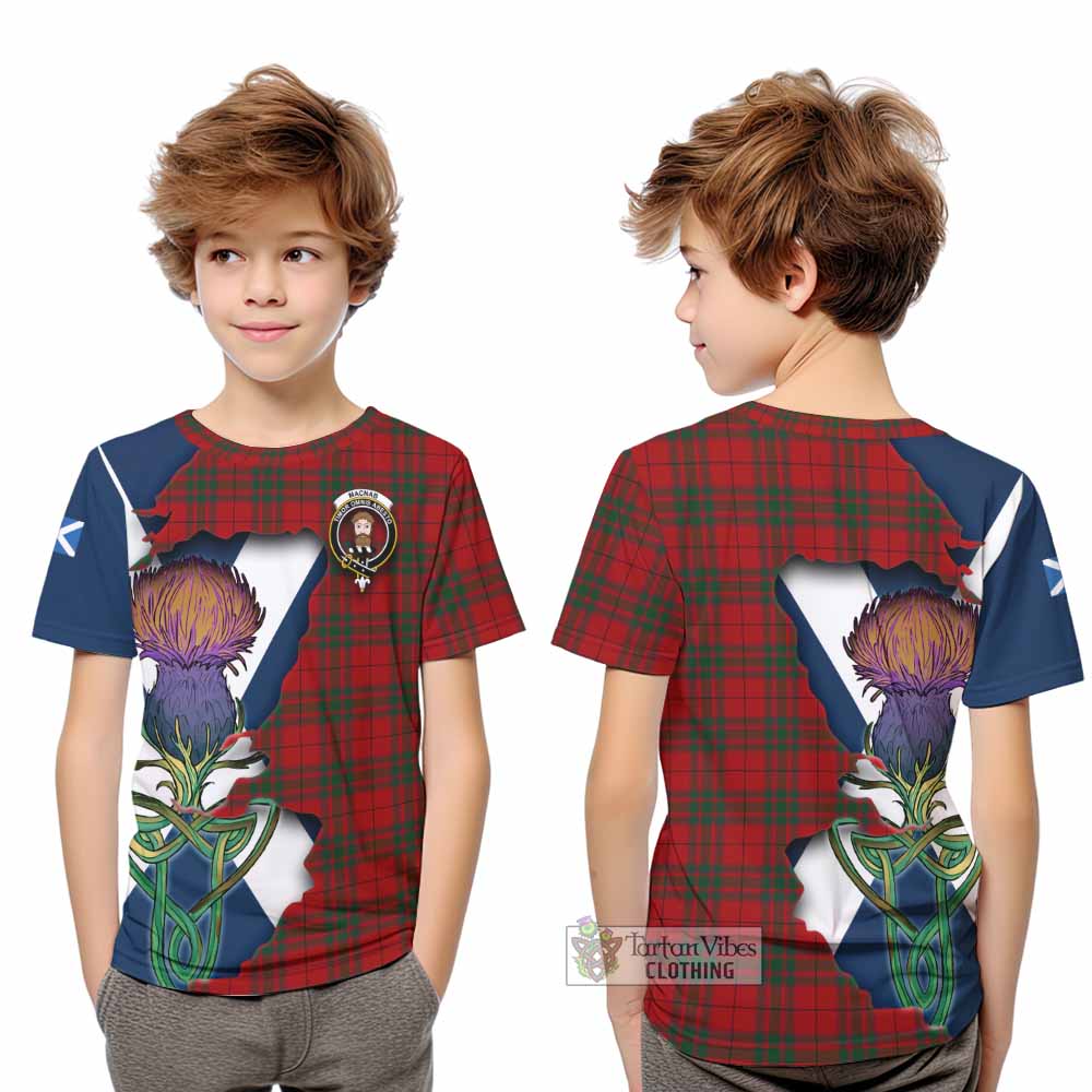 MacNab (McNab) Tartan Family Crest Kid T-Shirt Scottish Thistle Celtic Inspired - Tartan Vibes Clothing