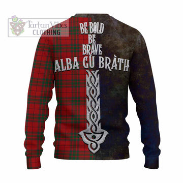 MacNab (McNab) Tartan Family Crest Knitted Sweater Alba Gu Brath Be Brave Lion Ancient Style