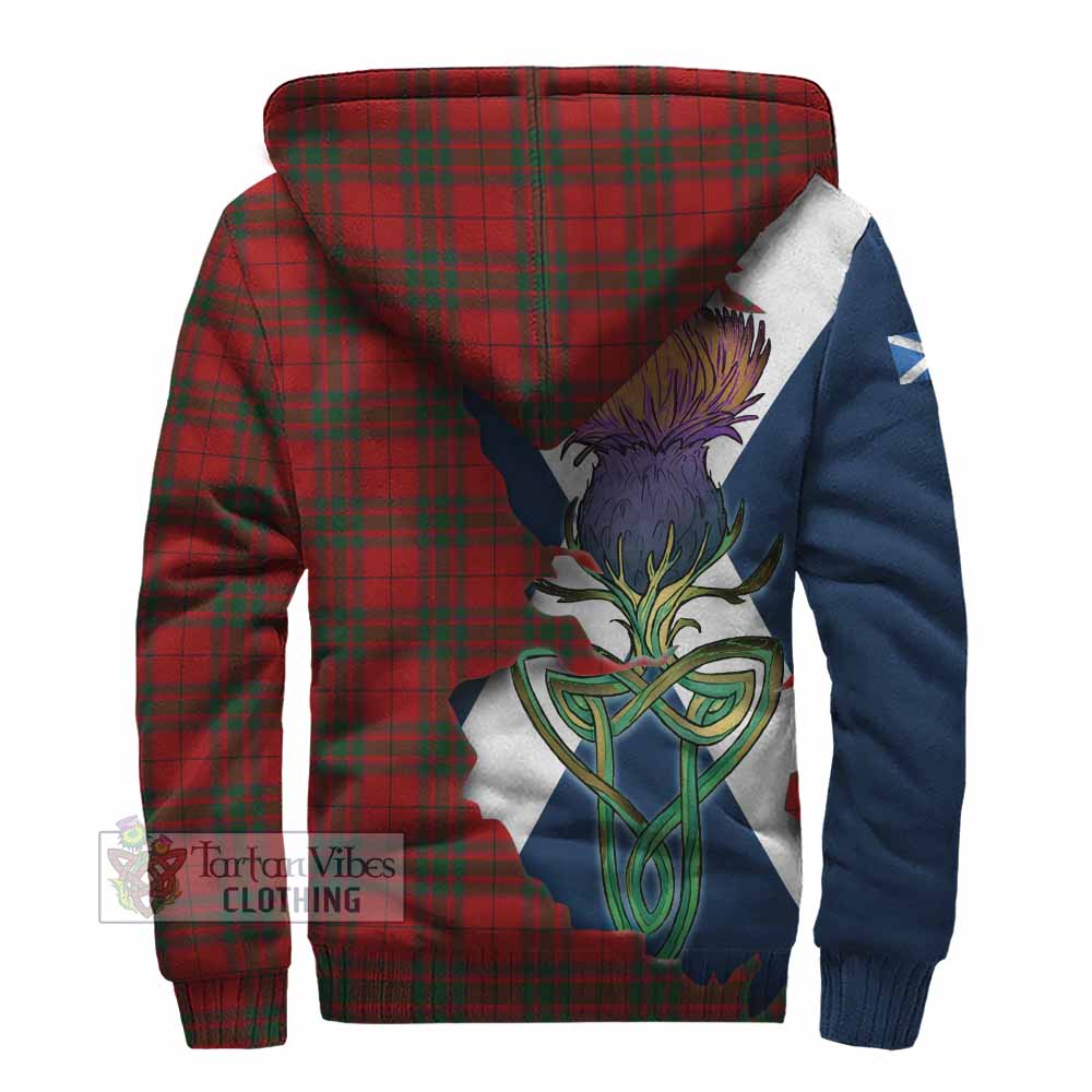 Tartan Vibes Clothing MacNab (McNab) Tartan Family Crest Sherpa Hoodie Scottish Thistle Celtic Inspired