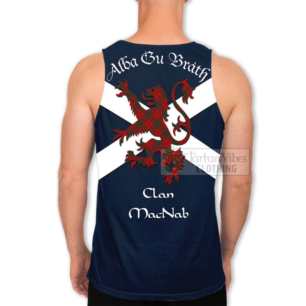 Tartan Vibes Clothing MacNab (McNab) Tartan Lion Rampant Men's Tank Top – Proudly Display Your Heritage with Alba Gu Brath and Clan Name