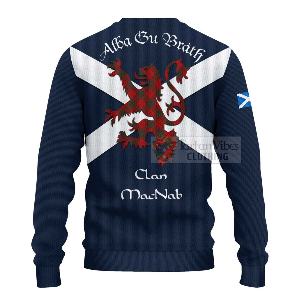 Tartan Vibes Clothing MacNab (McNab) Tartan Lion Rampant Knitted Sweater – Proudly Display Your Heritage with Alba Gu Brath and Clan Name