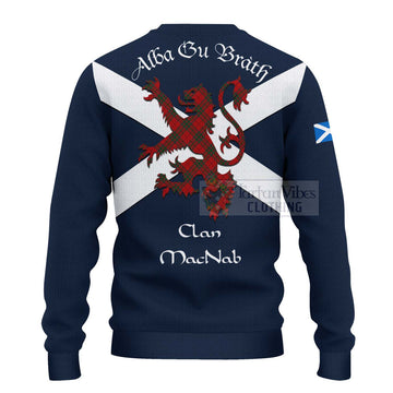 Tartan Vibes Clothing MacNab (McNab) Tartan Lion Rampant Knitted Sweater – Proudly Display Your Heritage with Alba Gu Brath and Clan Name