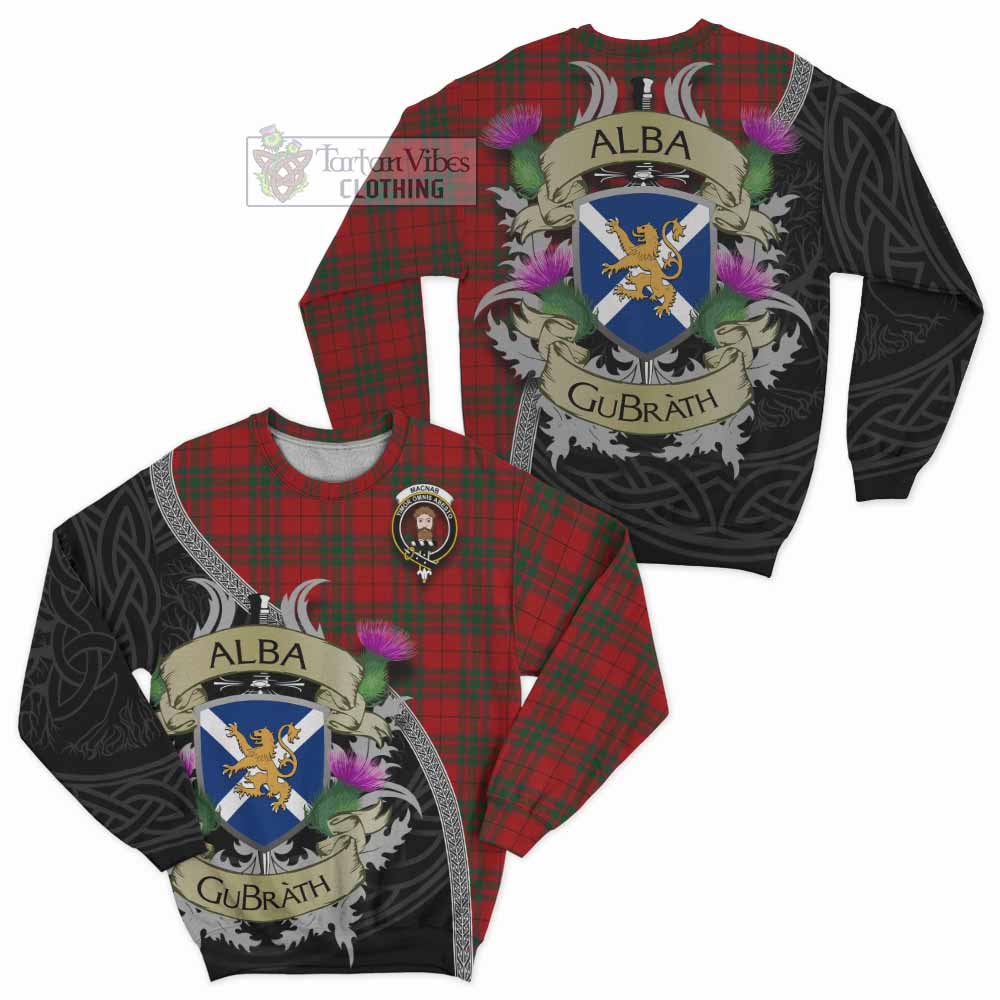 Tartan Vibes Clothing MacNab (McNab) Tartan Family Crest Sweatshirt Lion Rampant Royal Thistle Shield Celtic Inspired