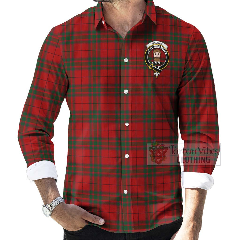 Tartan Vibes Clothing MacNab (McNab) Tartan Long Sleeve Button Shirt with Family Crest and Bearded Skull Holding Bottles of Whiskey