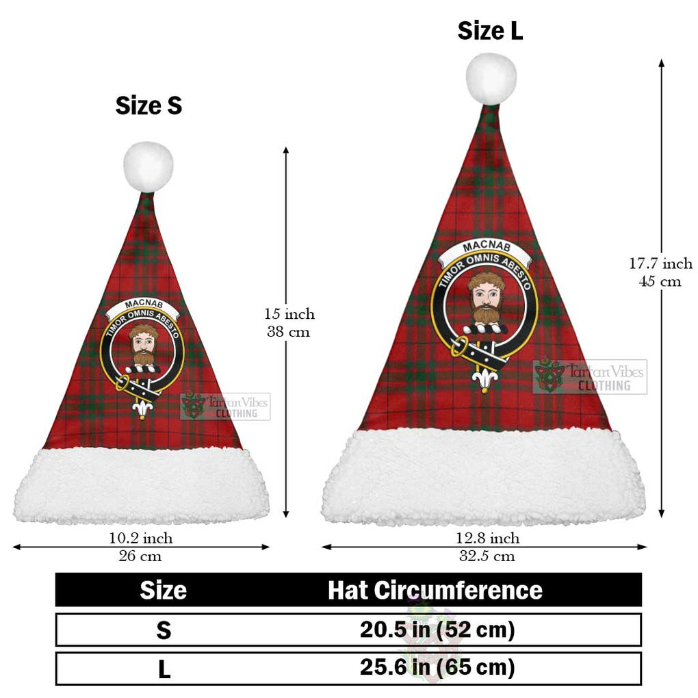 Tartan Vibes Clothing MacNab (McNab) Tartan Christmas Santa Hats with Family Crest