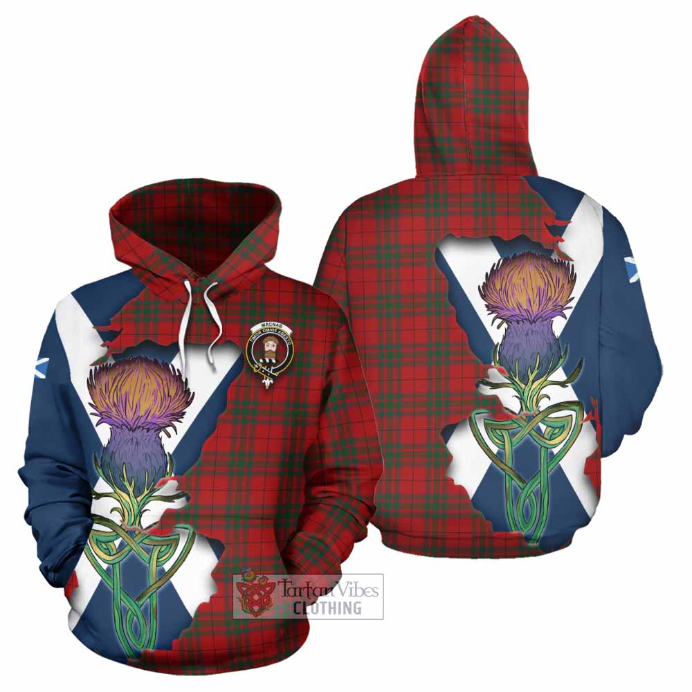 Tartan Vibes Clothing MacNab (McNab) Tartan Family Crest Hoodie Scottish Thistle Celtic Inspired