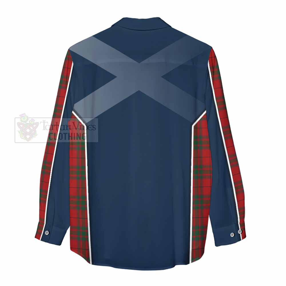 Tartan Vibes Clothing MacNab (McNab) Tartan Women's Casual Shirt with Family Crest and Lion Rampant Vibes Sport Style