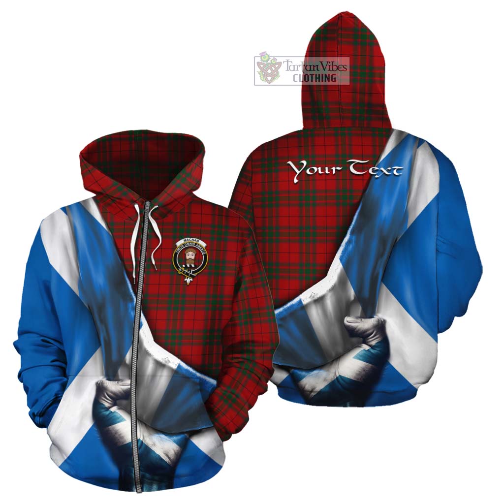 Tartan Vibes Clothing MacNab (McNab) Tartan Cotton Hoodie with Family Crest Scotland Patriotic Style