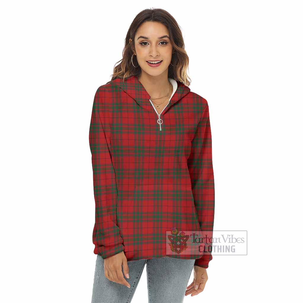 MacNab (McNab) Tartan Women's Borg Fleece Hoodie with Half Zip - Tartan Vibes Clothing