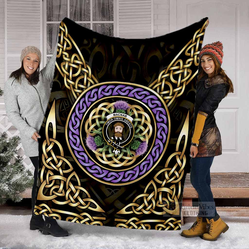 MacNab (McNab) Clan Crest Blanket Celtic Scottish Thistle