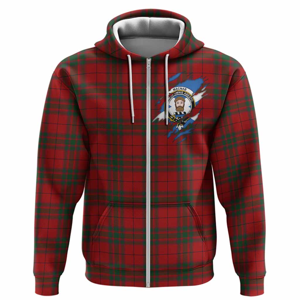 MacNab (McNab) Clan Crest In Me Tartan Hoodie Scotland Flag Style