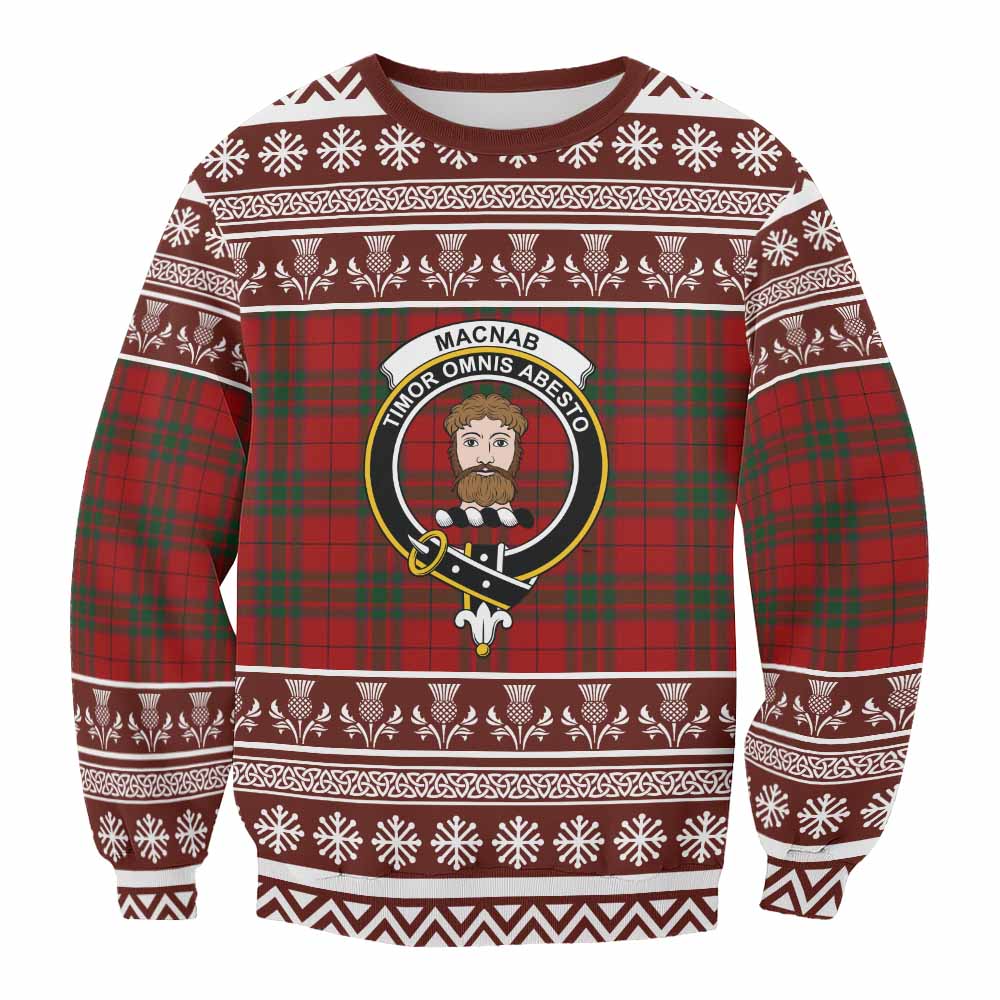 MacNab (McNab) Clan Tartan Christmas Sweatshirt with Family Crest - Tartan Vibes Clothing