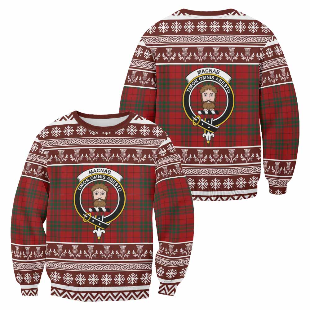 MacNab (McNab) Clan Tartan Christmas Sweatshirt with Family Crest - Tartan Vibes Clothing