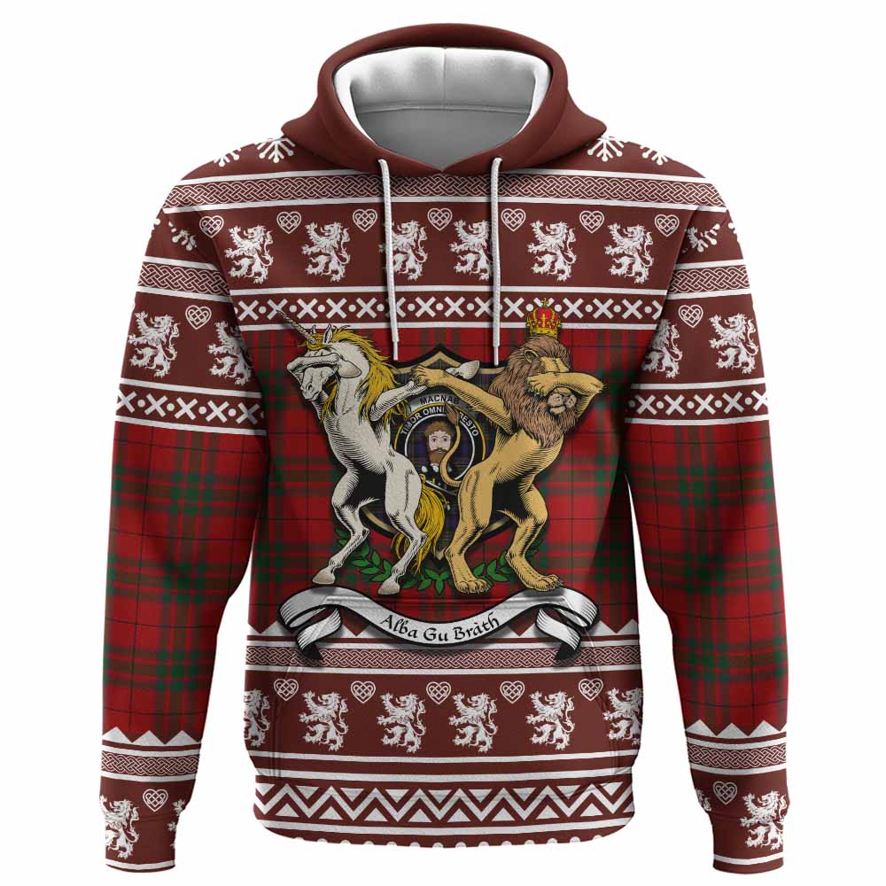 MacNab (McNab) Clan Tartan Crest Christmas Hoodie Coat of Arms Funny Style - Tartan Vibes Clothing