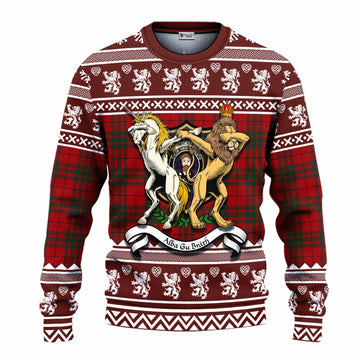 MacNab (McNab) Clan Tartan Crest Christmas Ugly Sweater Coat of Arms Funny Style