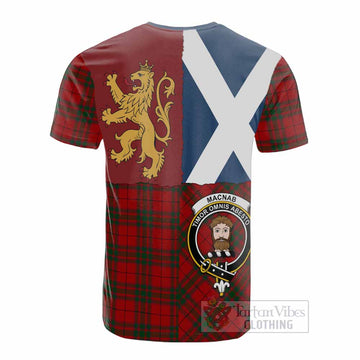 MacNab (McNab) Crest Tartan Cotton T-shirt with Lion Rampant Saltire Style - Tartan Vibes Clothing