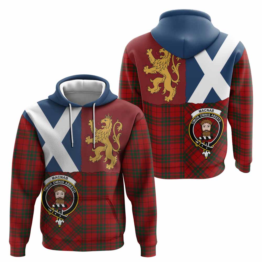 MacNab (McNab) Crest Tartan Hoodie with Lion Rampant Saltire Style