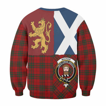 MacNab (McNab) Crest Tartan Sweatshirt with Lion Rampant Saltire Style