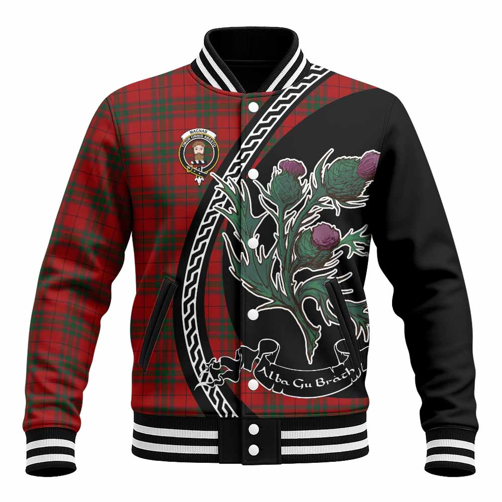 MacNab (McNab) Family Crest Tartan Baseball Jacket Alba Thistle Inspired - Tartan Vibes Clothing
