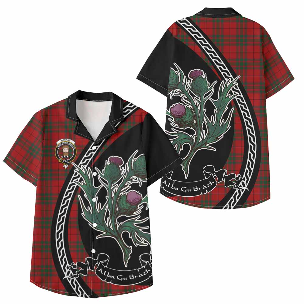 MacNab (McNab) Family Crest Tartan Kid Hawaiian Shirt Alba Thistle Inspired - Tartan Vibes Clothing