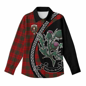 MacNab (McNab) Family Crest Tartan Women Casual Shirt Alba Thistle Inspired