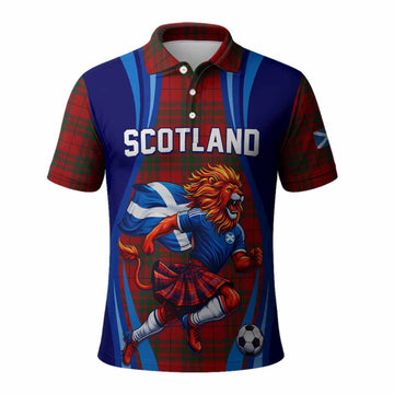 MacNab (McNab) Scotland Football Tartan Polo Shirt Lion Mascot Go Scottish