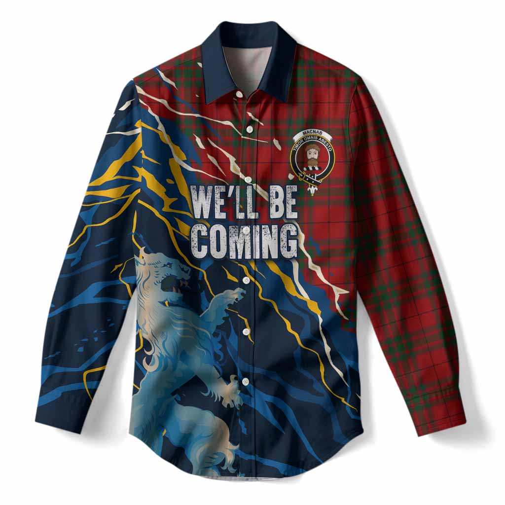 MacNab (McNab) Scotland Tartan Women Casual Shirt WC2026 Football - We'll Be Coming