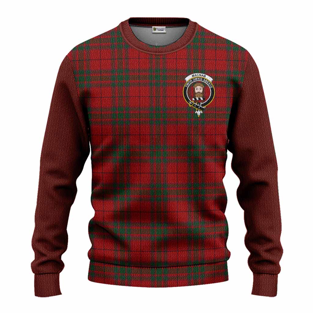 MacNab (McNab) Tartan Accent Knitted Sweater with Family Crest