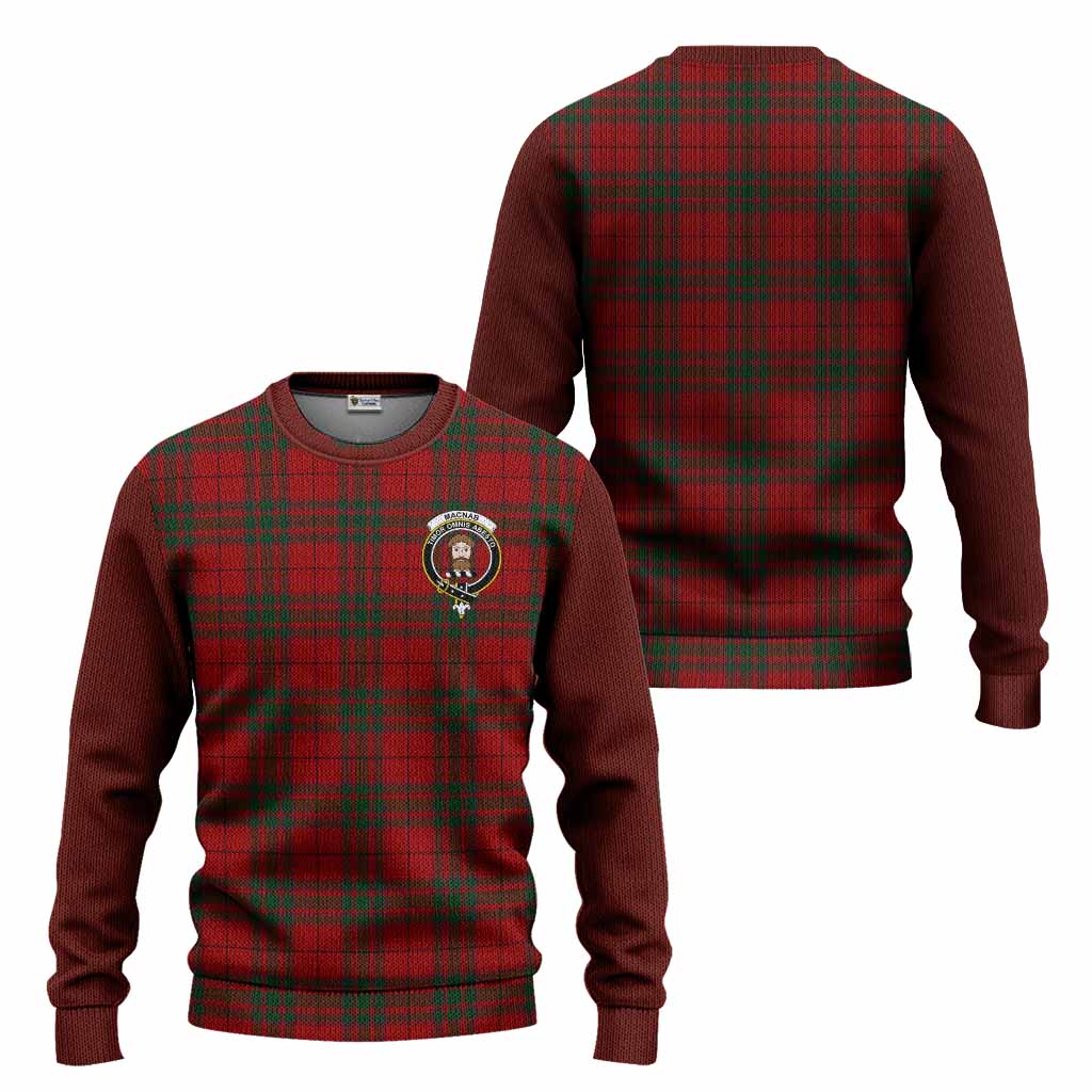 MacNab (McNab) Tartan Accent Knitted Sweater with Family Crest