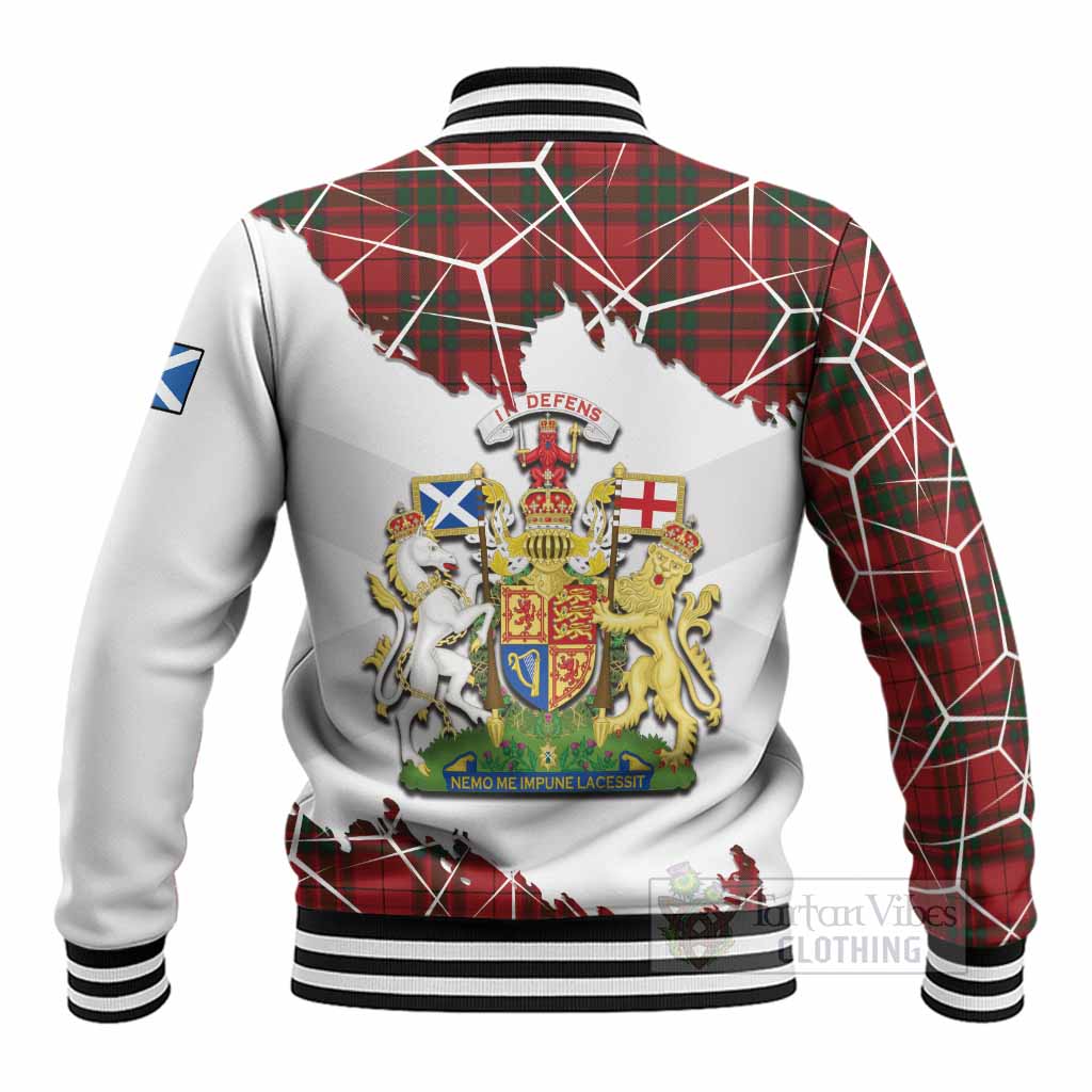 MacNab (McNab) Tartan Baseball Jacket with Family Crest and Lion Rampant Grunge Style