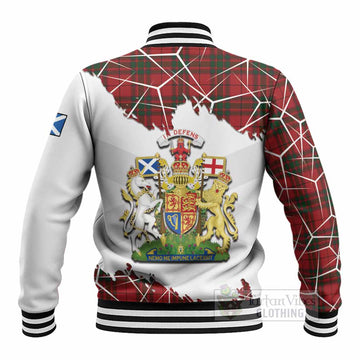 MacNab (McNab) Tartan Baseball Jacket with Family Crest and Lion Rampant Grunge Style
