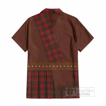 MacNab (McNab) Tartan Crest Cotton Hawaiian Shirt Kilt Costume Style