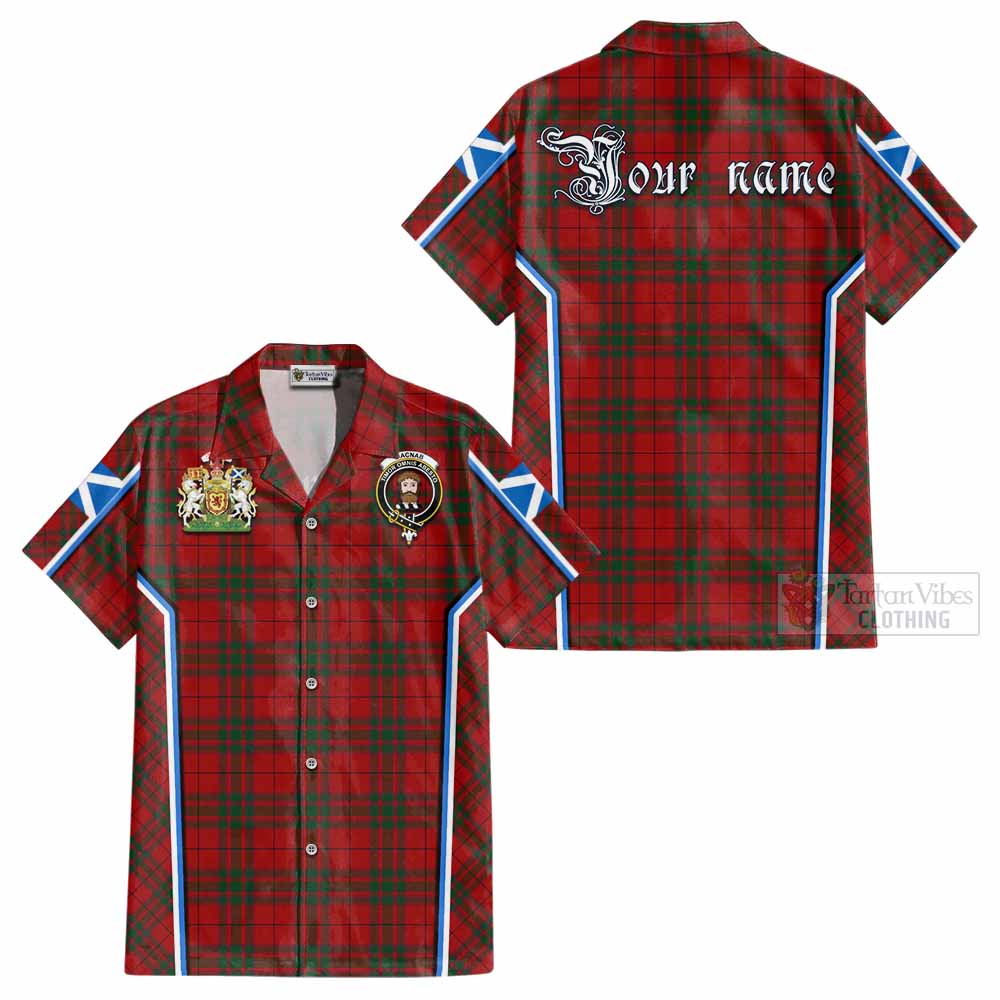 MacNab (McNab) Tartan Crest Cotton Hawaiian Shirt Scotland Coat of Arm Flag Style - Tartan Vibes Clothing