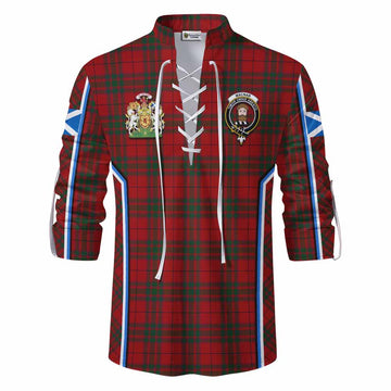 MacNab (McNab) Tartan Crest Ghillie Kilt Shirt Scotland Coat of Arm Flag Style - Tartan Vibes Clothing