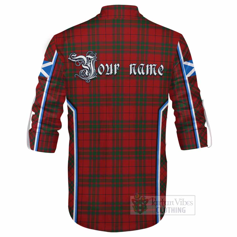 MacNab (McNab) Tartan Crest Ghillie Kilt Shirt Scotland Coat of Arm Flag Style - Tartan Vibes Clothing