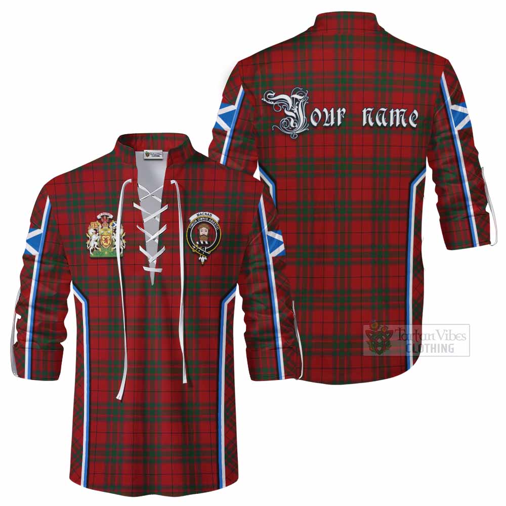 MacNab (McNab) Tartan Crest Ghillie Kilt Shirt Scotland Coat of Arm Flag Style - Tartan Vibes Clothing
