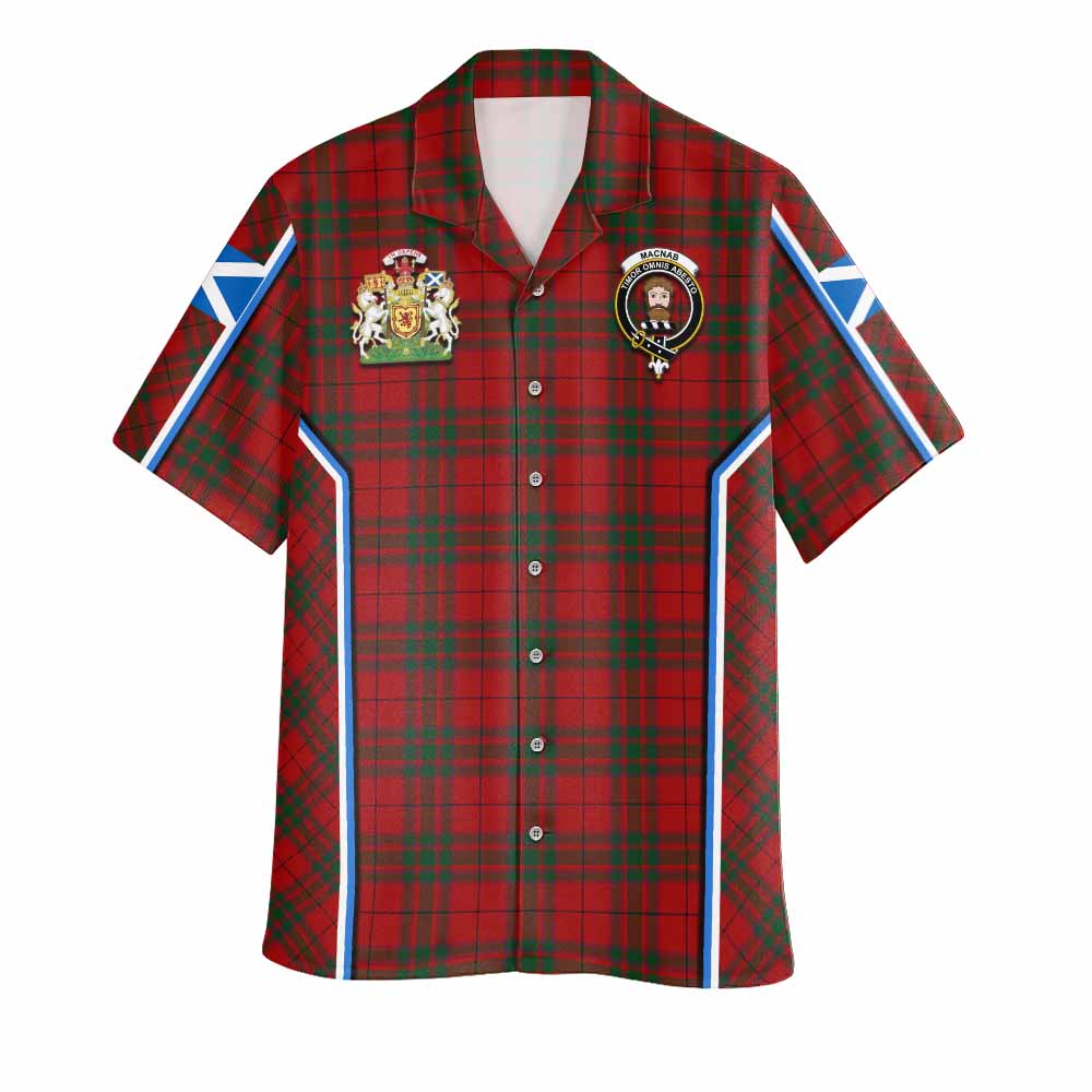 MacNab (McNab) Tartan Crest Hawaiian Shirt Scotland Coat of Arm Flag Style - Tartan Vibes Clothing