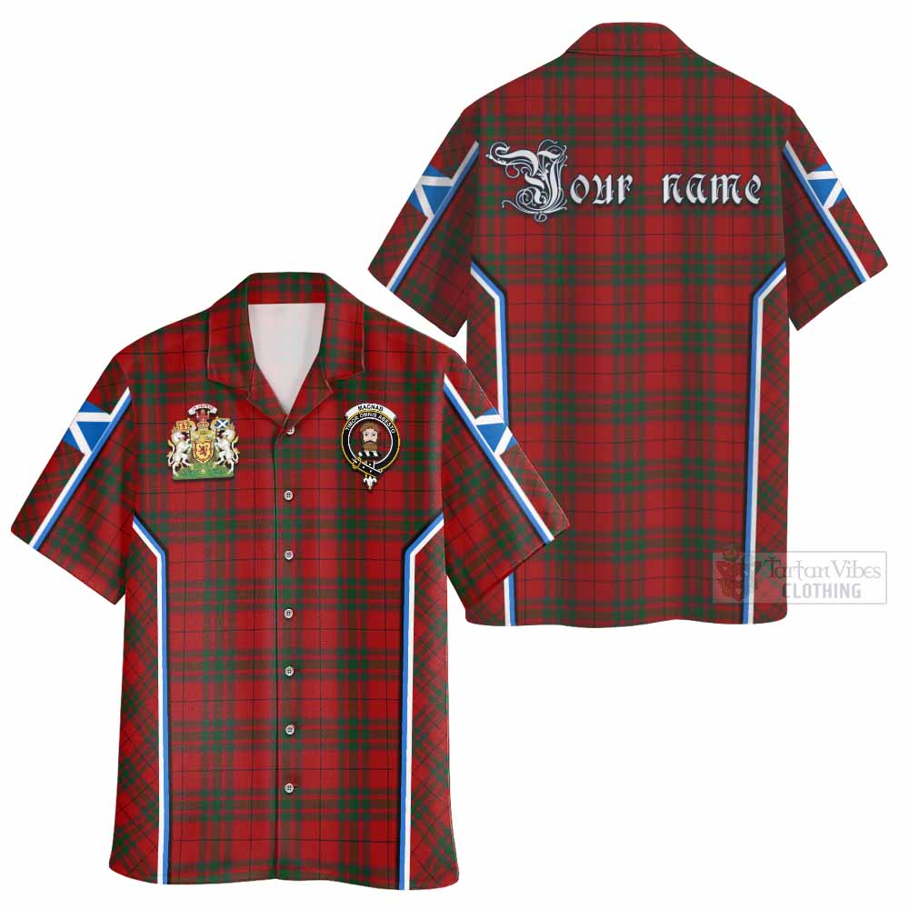 MacNab (McNab) Tartan Crest Hawaiian Shirt Scotland Coat of Arm Flag Style - Tartan Vibes Clothing