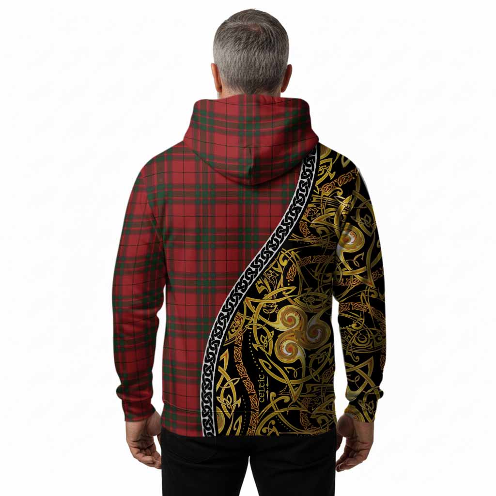 MacNab (McNab) Tartan Crest Hoodie Celtic Knot and Triple Trickle Spiral Symbols