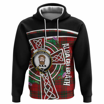 MacNab (McNab) Tartan Crest Hoodie Scottish Thistle Celtic Cross Alba Gu Brath