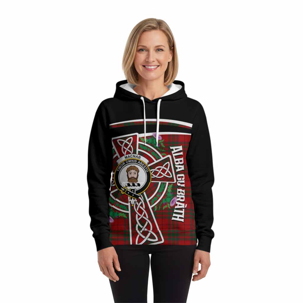 MacNab (McNab) Tartan Crest Hoodie Scottish Thistle Celtic Cross Alba Gu Brath