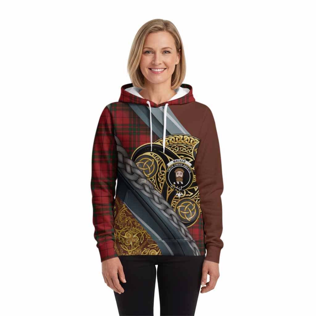 MacNab (McNab) Tartan Crest Hoodie Scottish Triskele Celtic