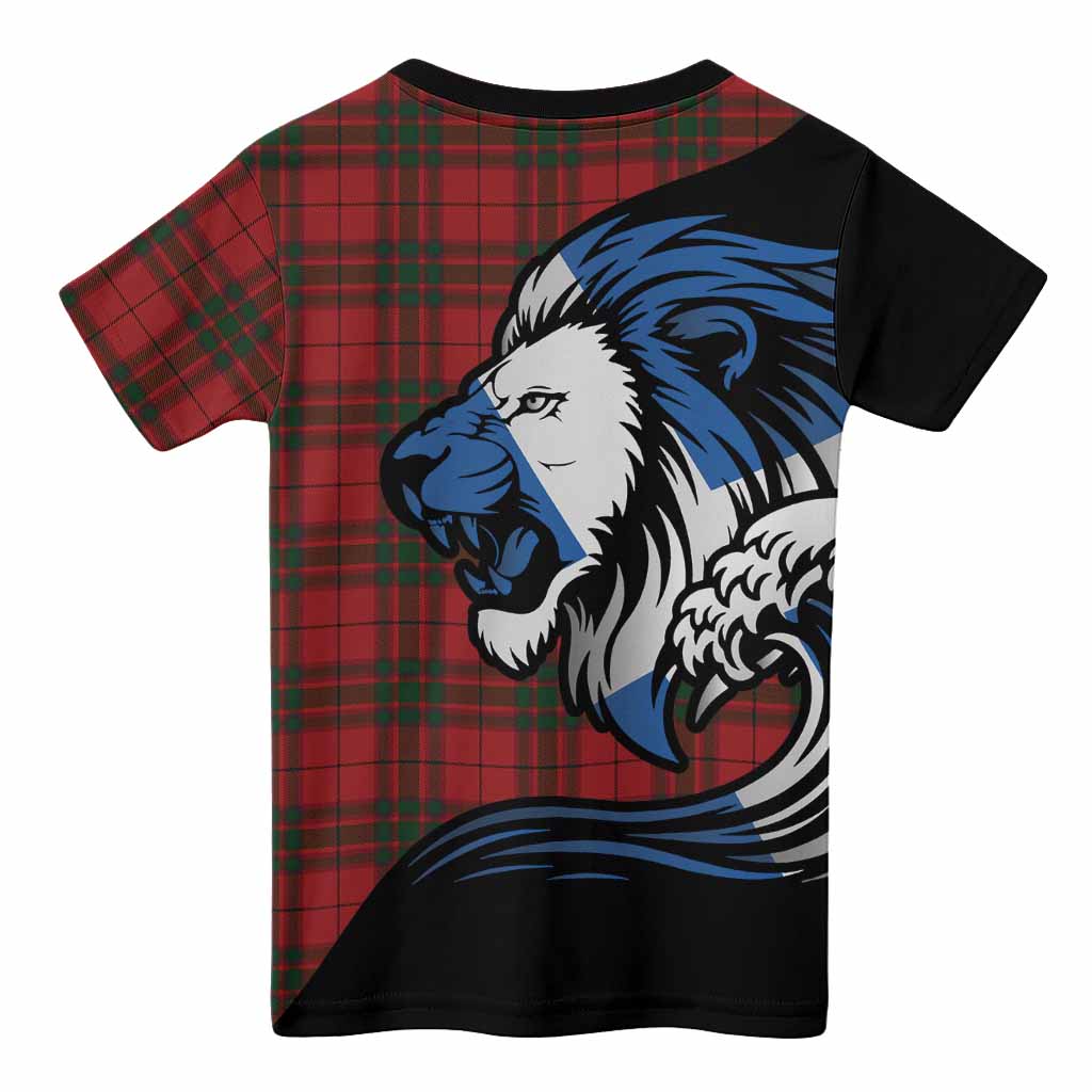 MacNab (McNab) Tartan Crest Kid T-shirt Scottish Golden Lions Wave Flow