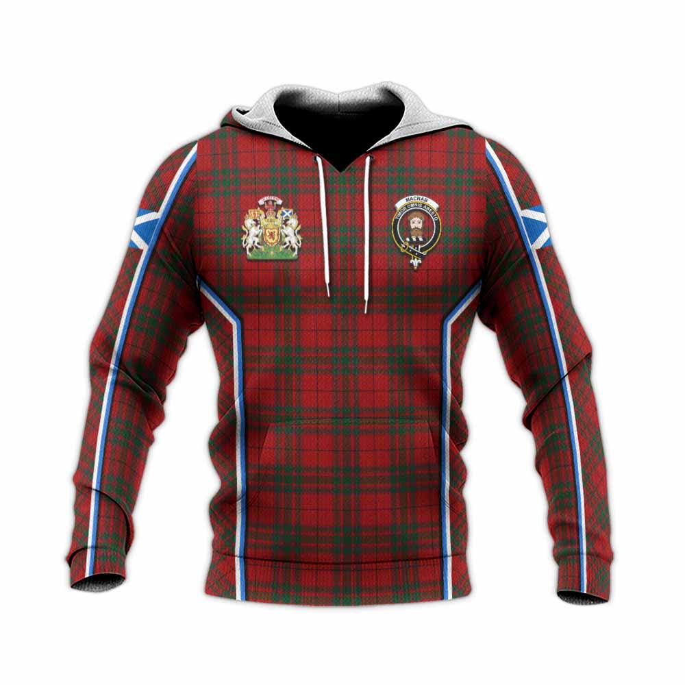 MacNab (McNab) Tartan Crest Knitted Hoodie Scotland Coat of Arm Flag Style - Tartan Vibes Clothing