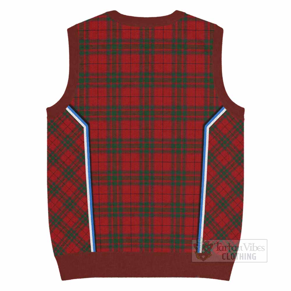 MacNab (McNab) Tartan Crest Knitted V-Neck Vest Scotland Coat of Arm Flag Style - Tartan Vibes Clothing