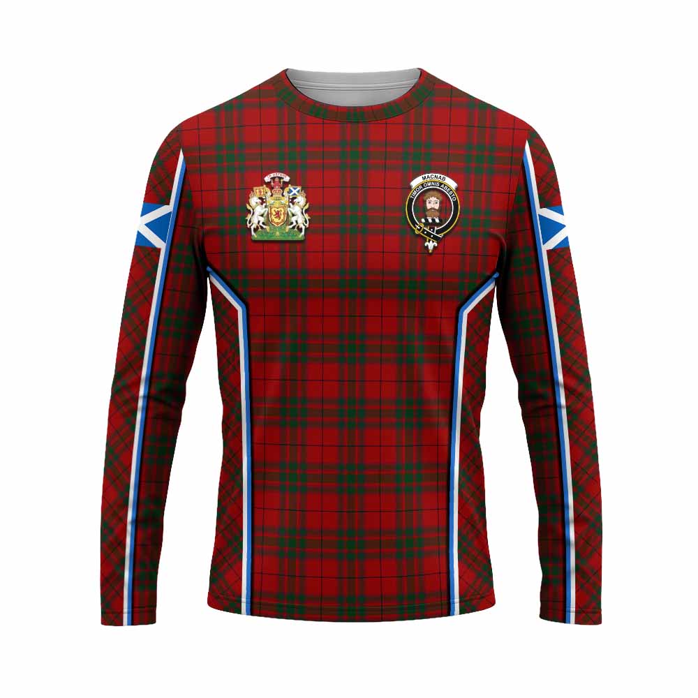 MacNab (McNab) Tartan Crest Long Sleeve T-Shirt Scotland Coat of Arm Flag Style - Tartan Vibes Clothing