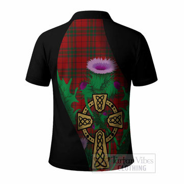 MacNab (McNab) Tartan Crest Polo Shirt Celtic Cross Thistle Flowers